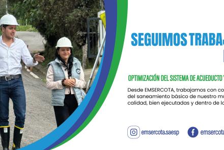 Cota avanza con renovación integral del alcantarillado
